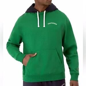 NEW Champion Powerblend Fleece Green Long Sleeve Fleece Active Hoodie
